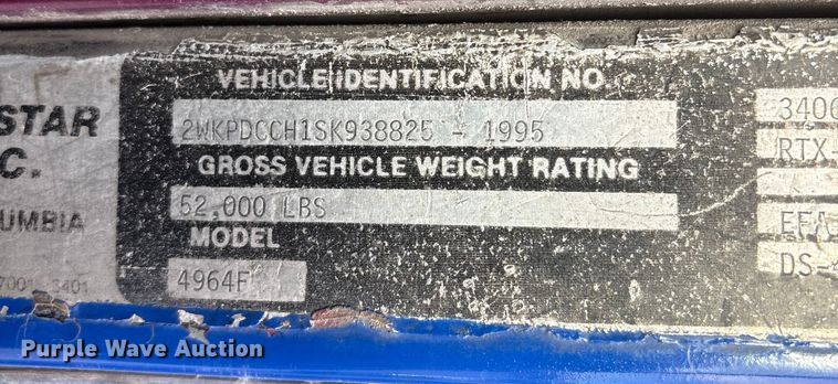 image for item FG2582 1995 Western Star 4900 dump truck