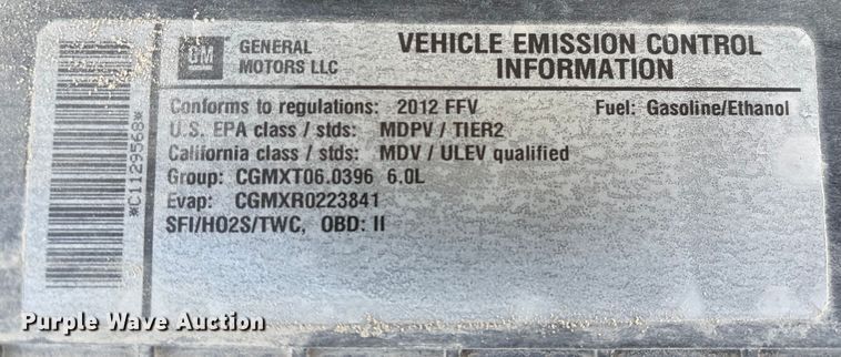 image for item FG2601 2012 Chevrolet Express 3500 van