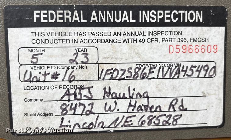 image for item FG2604 1997 Ford LT8513 dump truck