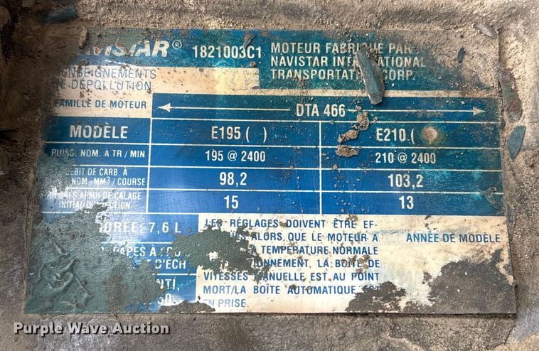 image for item FG2605 1993 International 4900 dump truck