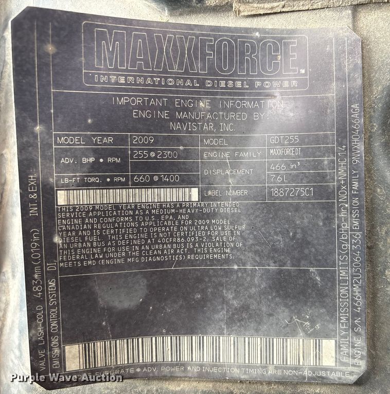 image for item FG2627 2010 International MA025 tow truck