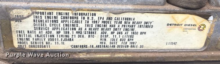 image for item FG2640 1997 Volvo WG-64T flatbed truck