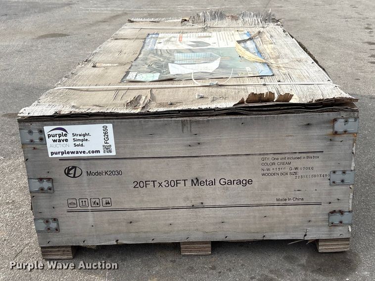 image for item FG2650 KJ K2030 metal garage