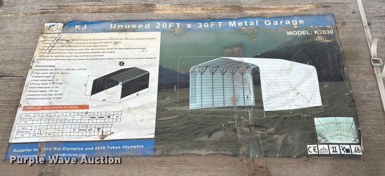 image for item FG2650 KJ K2030 metal garage