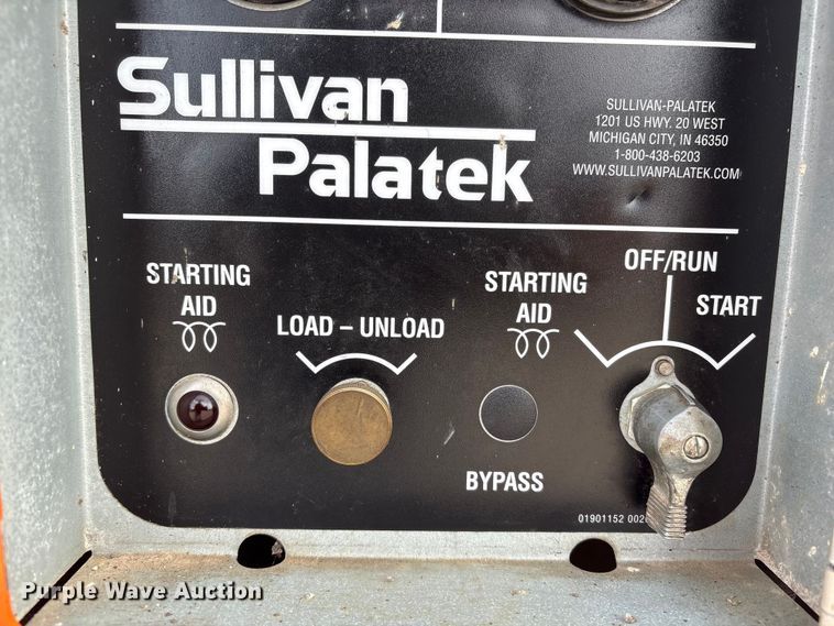 image for item FG2655 2015 Sullivan/Palatek D185P3CA4T air compressor