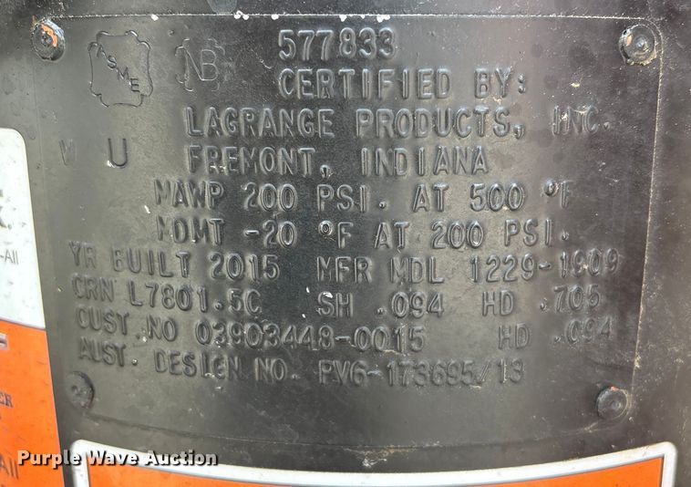 image for item FG2655 2015 Sullivan/Palatek D185P3CA4T air compressor