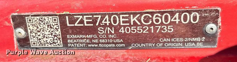 image for item FG2675 Exmark E-Series ZTR lawn mower