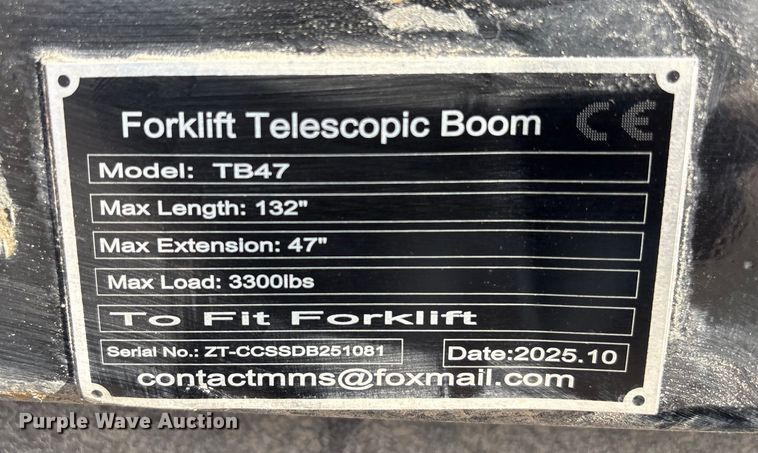 image for item FG2685 2025 Giyi TB47 telescopic boom forklift  attachment