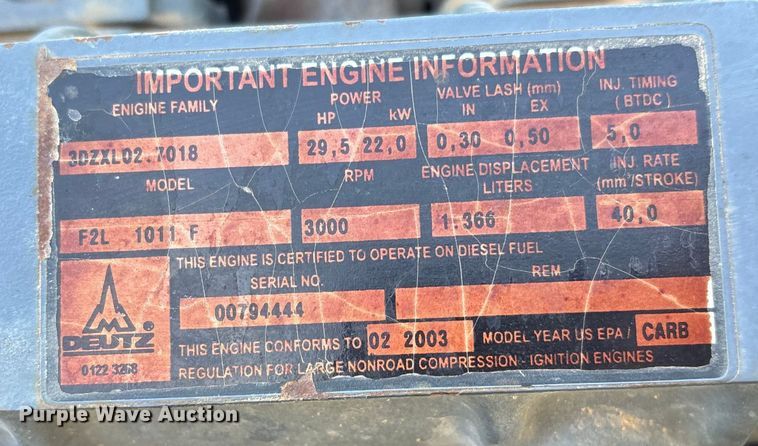 image for item FH7504 2003 Dynapac CC122 double drum vibratory roller