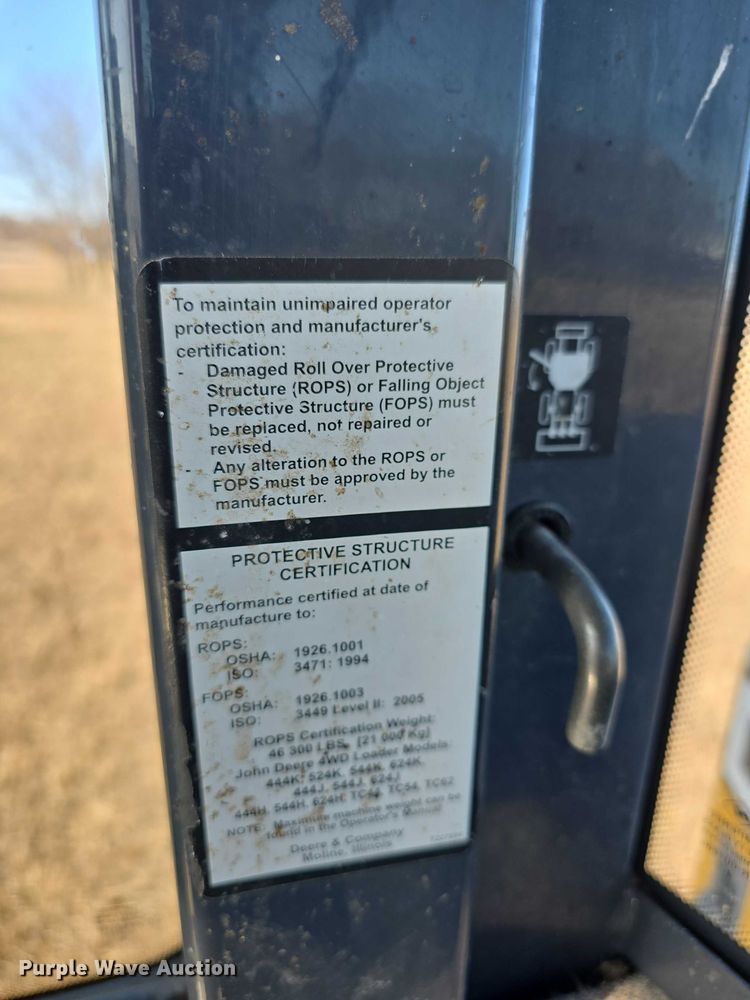 image for item FI0775 2015 John Deere 544K high lift wheel loader