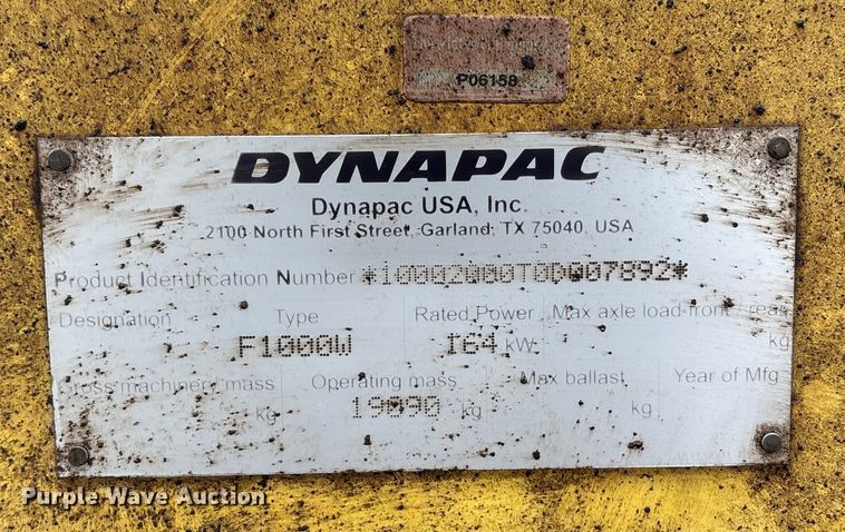 image for item FK1135 Dynapac F1000 W paver