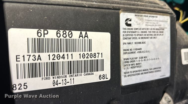 image for item FK1508 Cummins GGHF-780-5831 generator