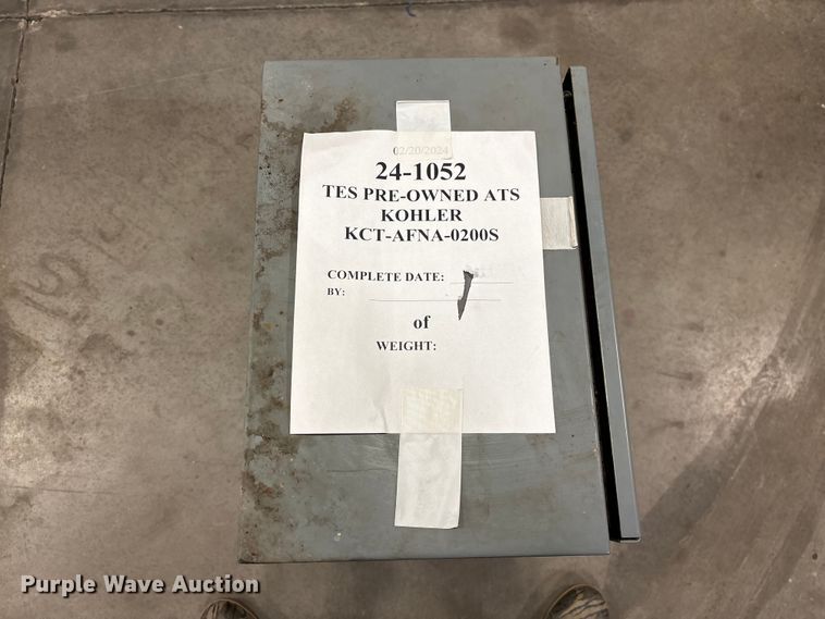 image for item FK1509 2005 Kohler KCT-AFNA-0200S transfer switch 