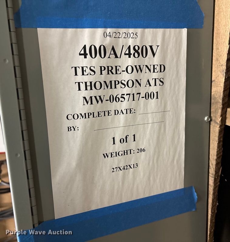 image for item FK1510 2022 Thompson ATS TS974A0400A1CZ5 transfer switch 