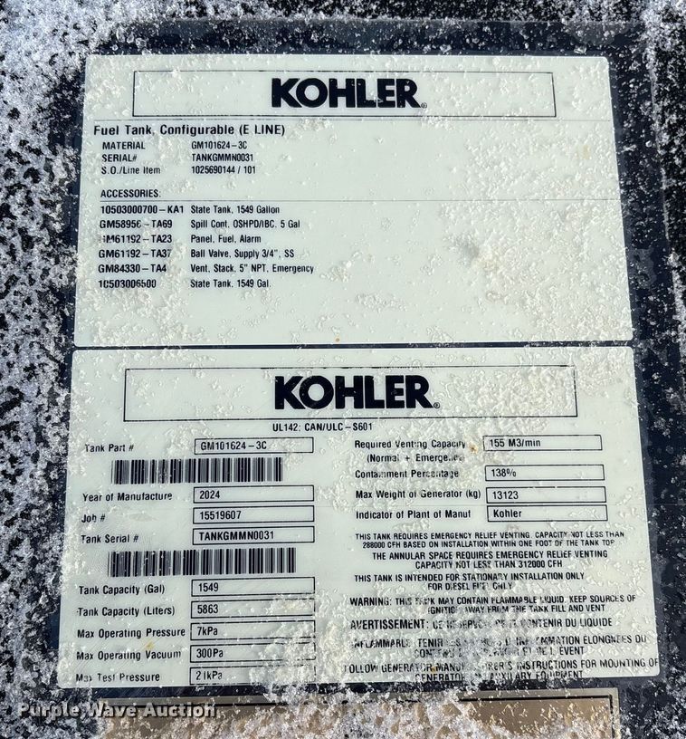 image for item FK1512 2024 Kohler GM101624-3C 