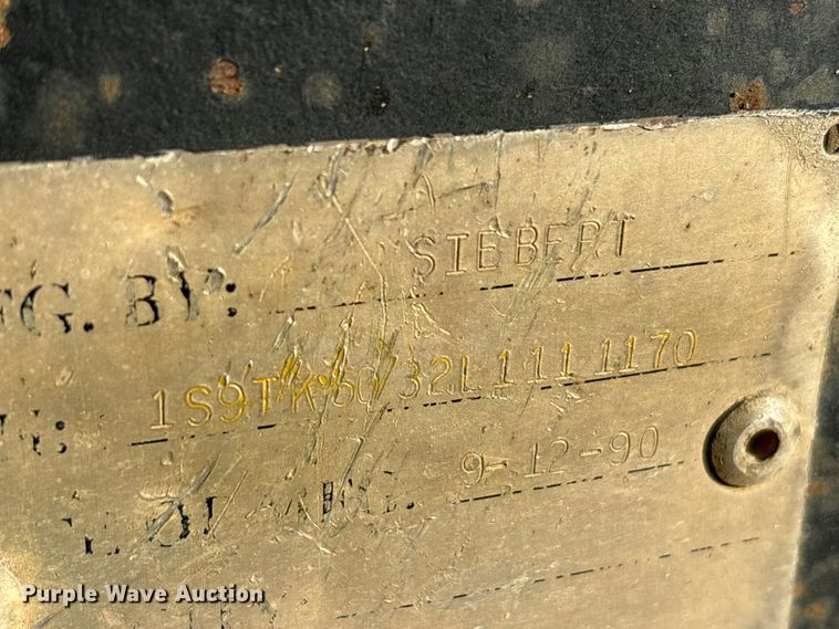 image for item FK2526 1990 Siebert lowboy equipment trailer