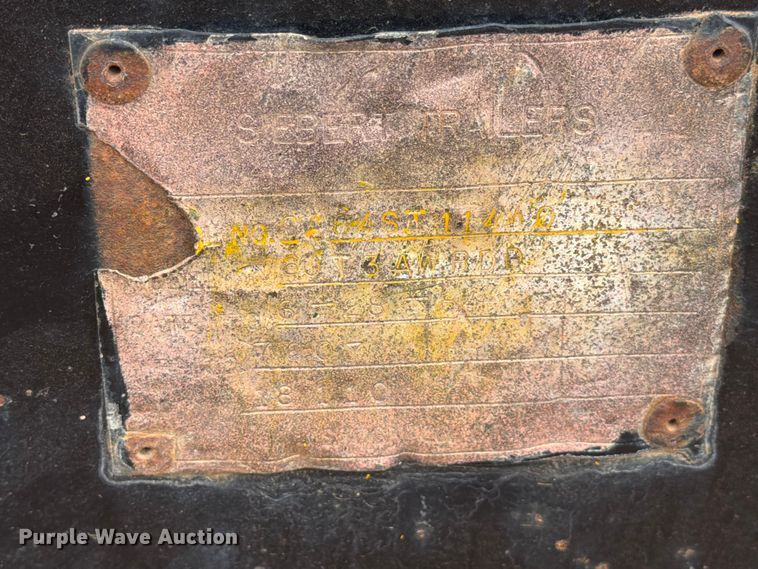 image for item FK2538 1984 Siebert lowboy equipment trailer