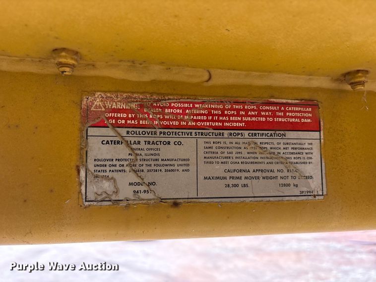 image for item FK2544 1973 Caterpillar 941 track loader