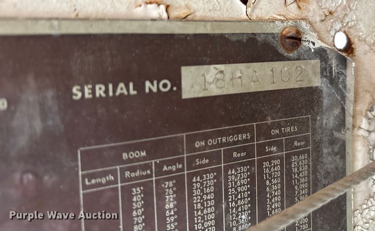 image for item FK2547 1965 Link belt HC-218 crane truck