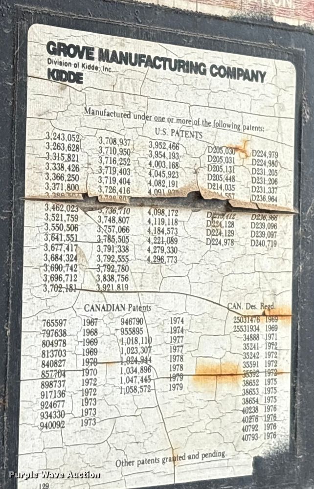 image for item FK2548 1982 Grove 8435G crane truck