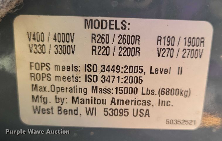 image for item NO9989 Mustang 2600R skid steer loader