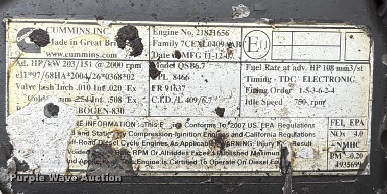 image for item YA1292 2008 Sennebogen 830 material handler