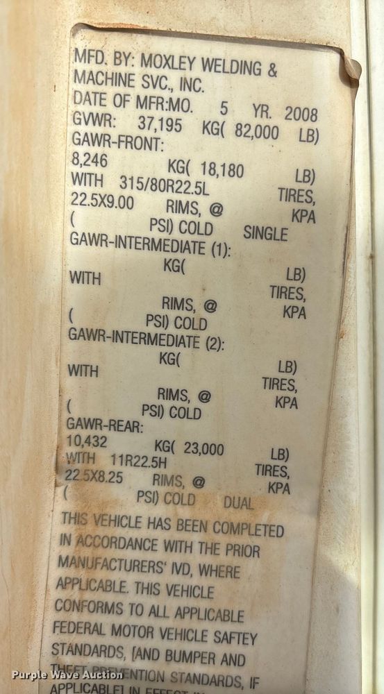 image for item YA1434 2008 Sterling L9500 dump truck