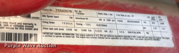 image for item YA1479 2011 Ford F750 Super Duty chipper truck