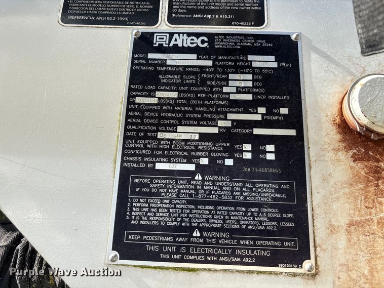 image for item YA1585 2018 International 4300 forestry bucket truck