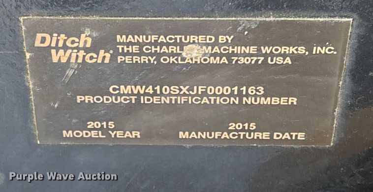 image for item YA2038 2015 Ditch Witch 410SX trencher