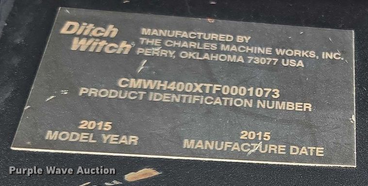 image for item YA2050 2015 Ditch Witch 410SX trencher