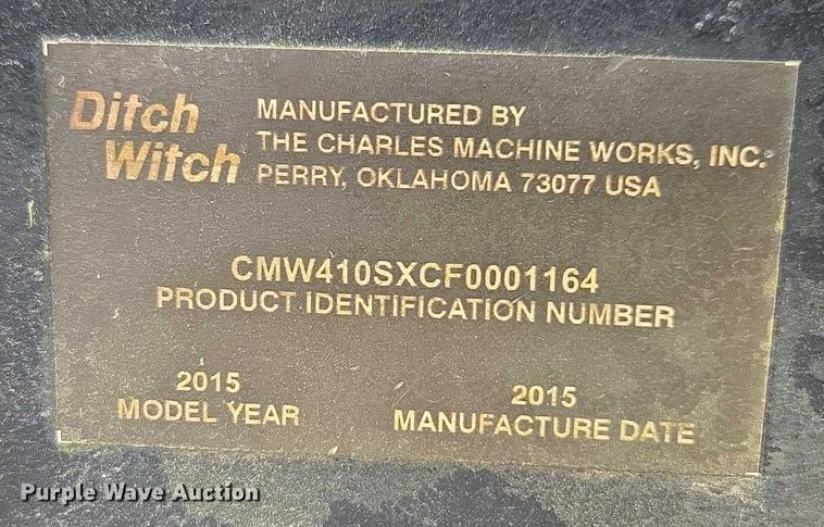 image for item YA2050 2015 Ditch Witch 410SX trencher