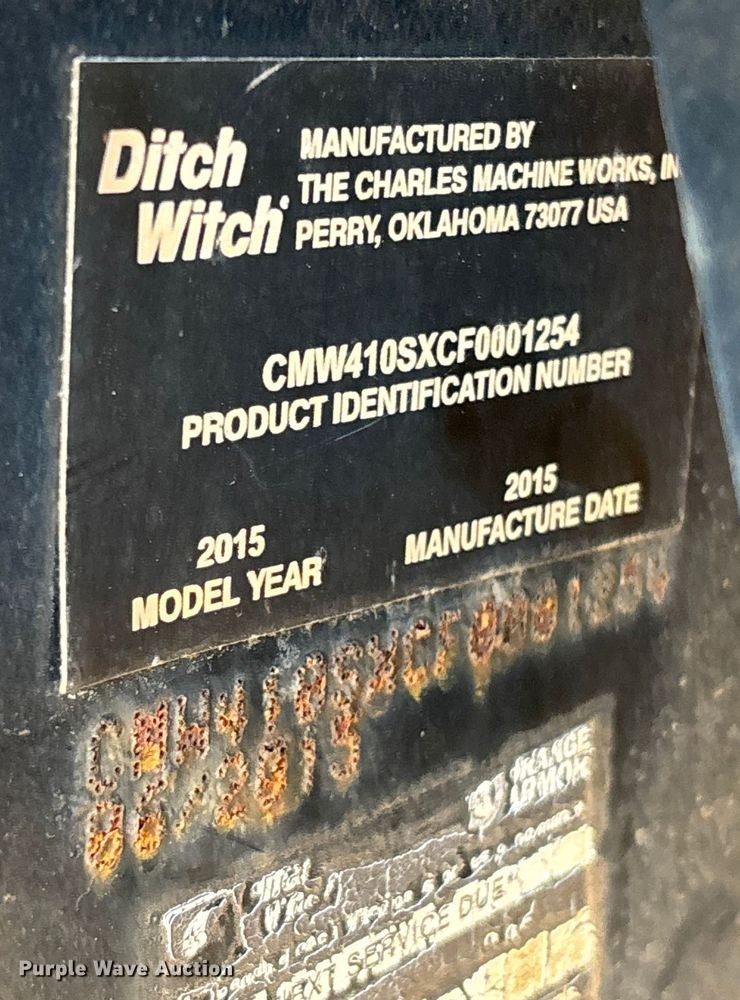 image for item YA2057 2015 Ditch Witch 410SX trencher