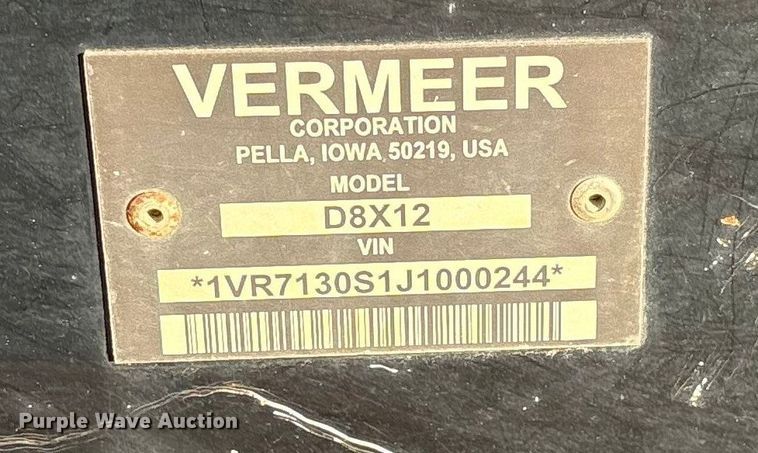image for item YA2065 2018 Vermeer Navigator D8x12 directional boring unit