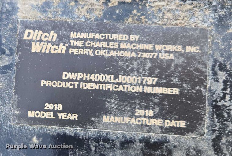 image for item YA2070 2018 Ditch Witch 410SX trencher