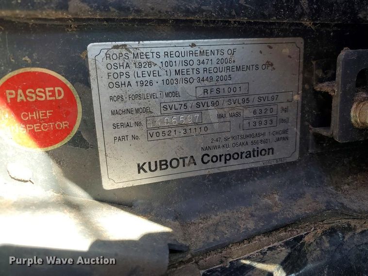 image for item YA2416 2025 Kubota SVL97-2 tracked skid steer loader