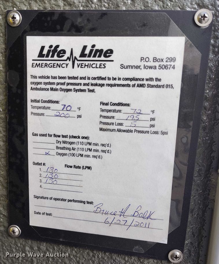 image for item DP5057 2010 Ford E450 Super Duty ambulance