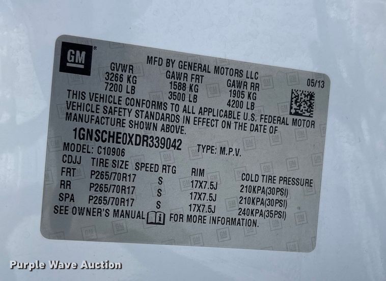 image for item DR2844 2013 Chevrolet Suburban SUV