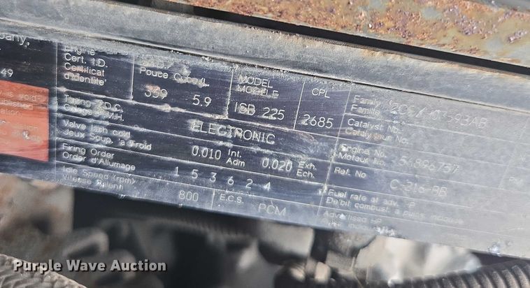 image for item DU2581 2002 Ford F-750 dump truck