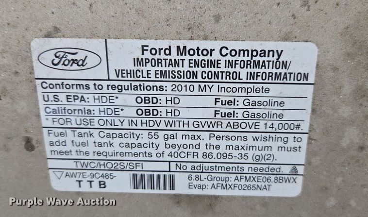 image for item DU2703 2010 Ford E450 shuttle bus