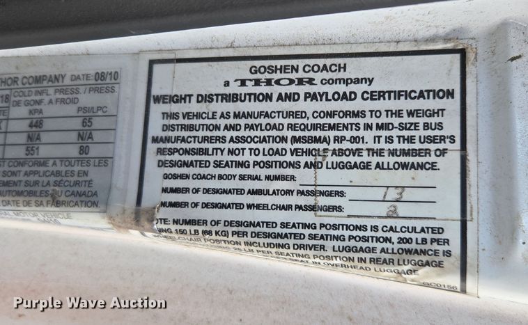 image for item DU2703 2010 Ford E450 shuttle bus