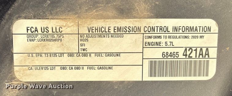 image for item DU6963 2020 Dodge Durango SSV SUV