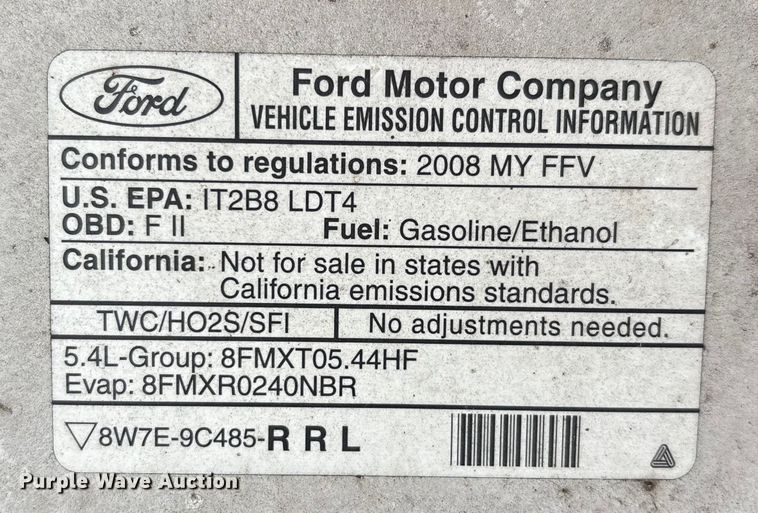 image for item DW7444 2008 Ford F150 Ext. Cab pickup truck