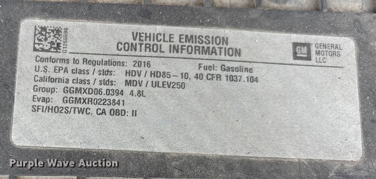 image for item DW7464 2016 Chevrolet Express 3500 van