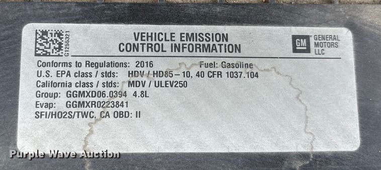 image for item DW7465 2016 Chevrolet Express 3500 van