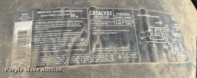 image for item DW7495 1993 Chevrolet Cheyenne 2500 pickup truck