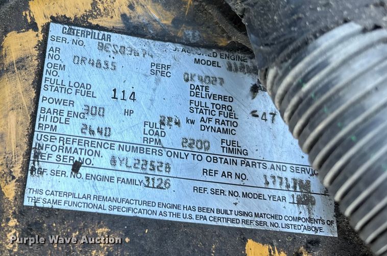 image for item DW7497 2001 GMC C8500 dump truck