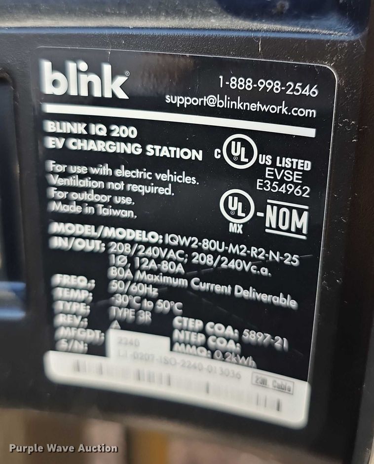image for item DZ3807 Blink Electric IQ 200 EV  charging station