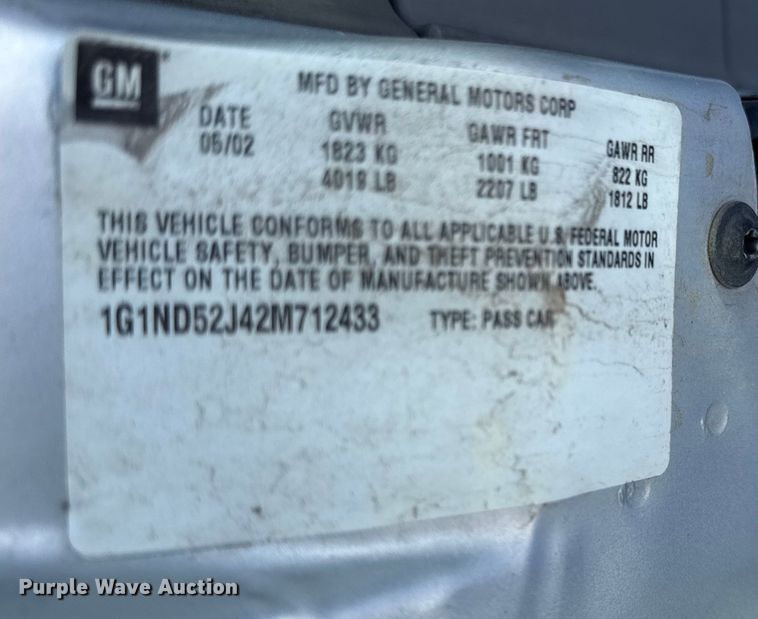 image for item DZ4273 2002 Chevrolet Malibu 