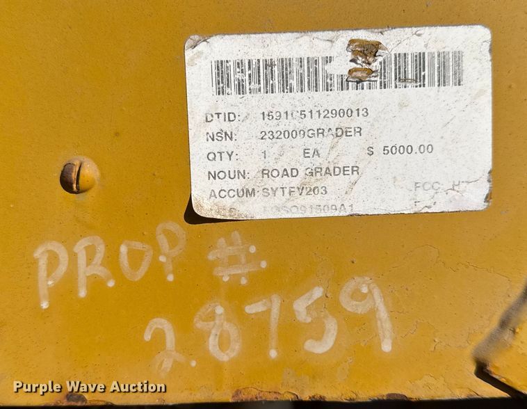 image for item DZ4281 1969 Galion 118 motor grader